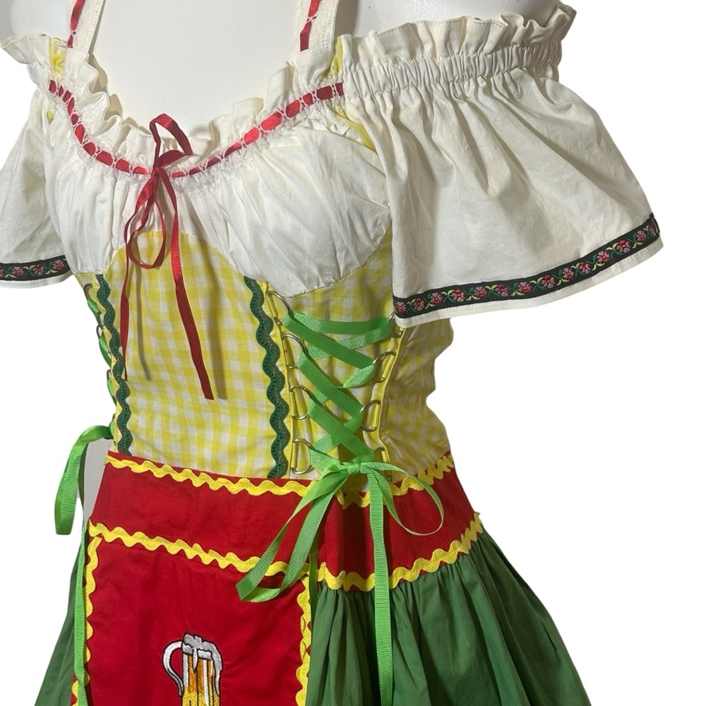 Forplay M / L Frauline Oktoberfest Beer Wench Costume Bavarian Maid Garden Girl - Picture 5 of 10